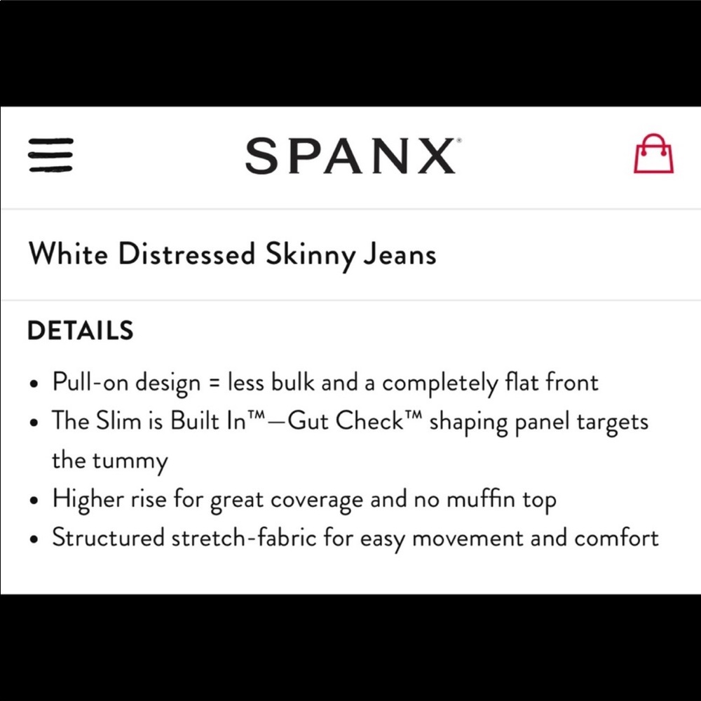 Spanx distressed skinny jeans /Brand New With Tags - Picture 2 of 8